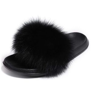 Fur Slippers Slides for Women